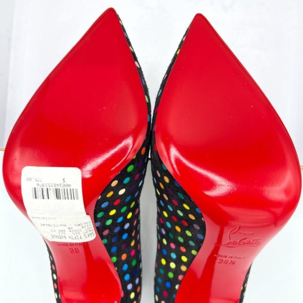 Christian Louboutin Polka Dot Hot Chick Leather Pumps - Picture 10 of 12